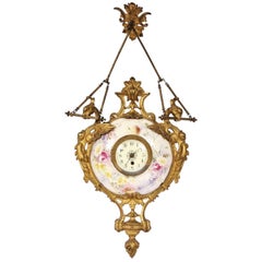 Antique French Pendant Boulangere Clock