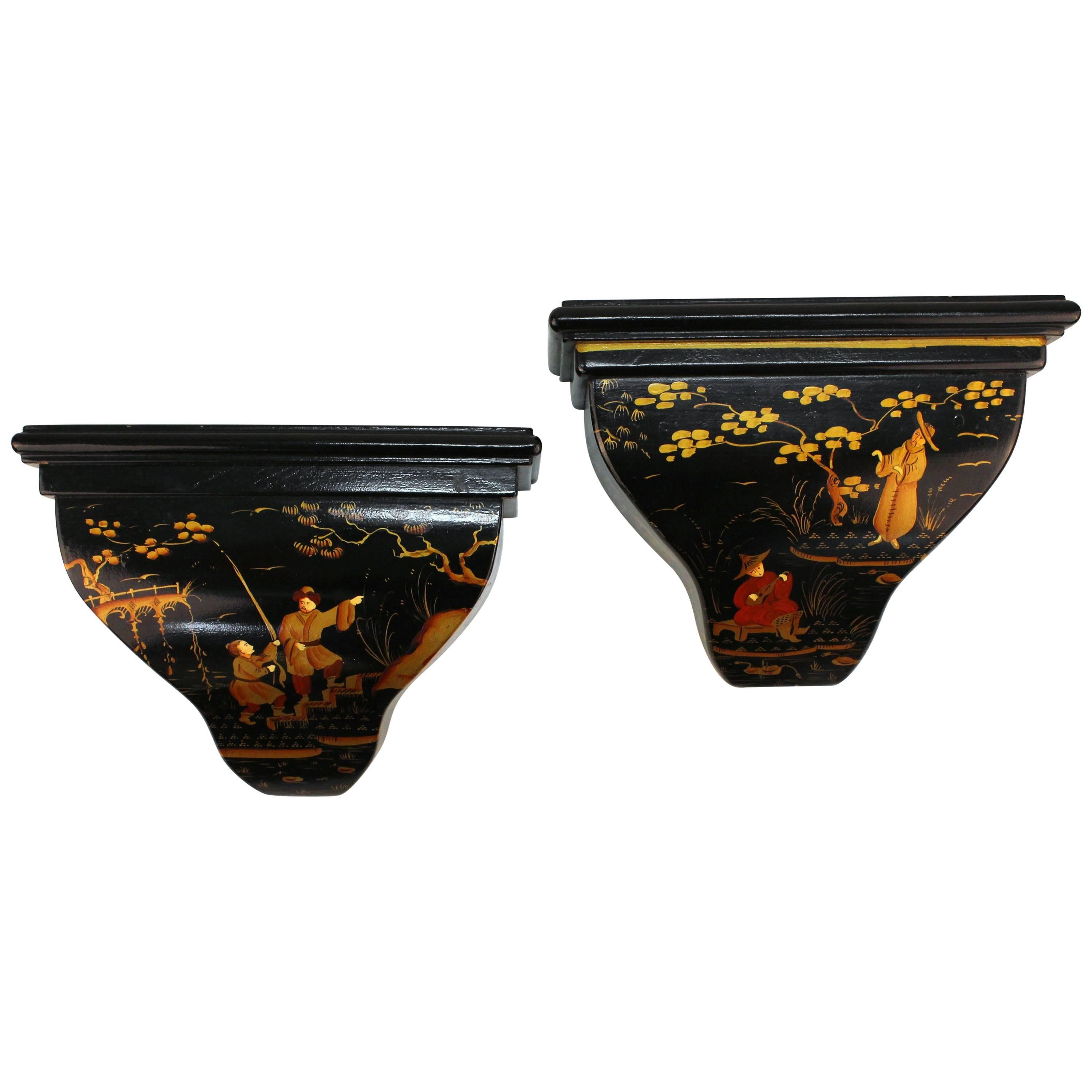 Pair of Chinoiserie Shelves by Don Andres