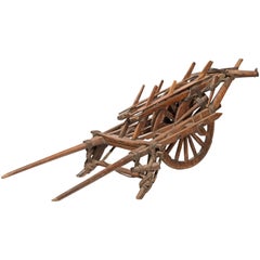 Antique Rare and Gigantic Wheelbarrow, Chinese, Early 20th Century