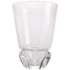 Vintage Steuben Crystal Footed Vase, Signed, 20th Century