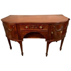 Georgian Period Demilune Sideboard or Serving Table Breakfront