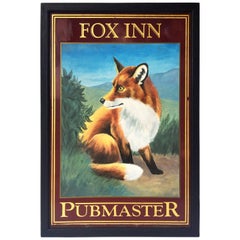 Vintage English Pub Sign, Fox Inn, Pubmaster