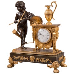 Empire Bronze Mantel Clock "Amor", Austria, circa 1810