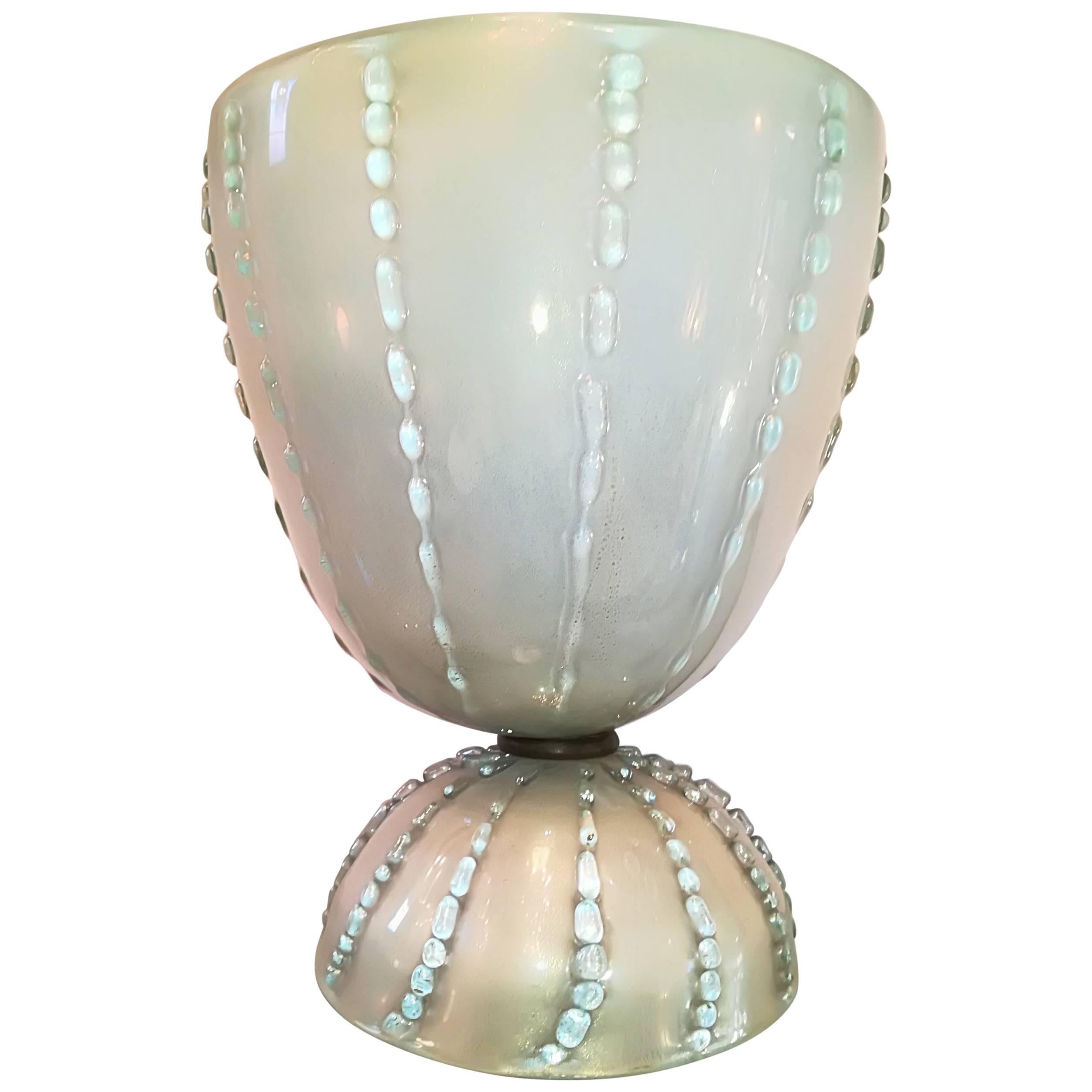 VENINI - VIDRIO MURANO -1950 - Color Verde, Dorado, Color Verde Iridiscente, Vidrio