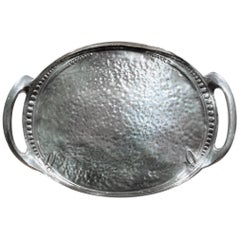 Archibald Knox, 'Tudric' Pewter Oval Tray for Liberty