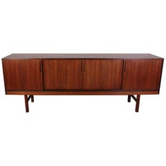 Midcentury Large Danish Rosewood Sideboard with Sliding Doors