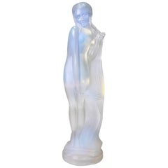 'Nu', an Art Deco Glass Figurine by Lucile Sevin for Etling