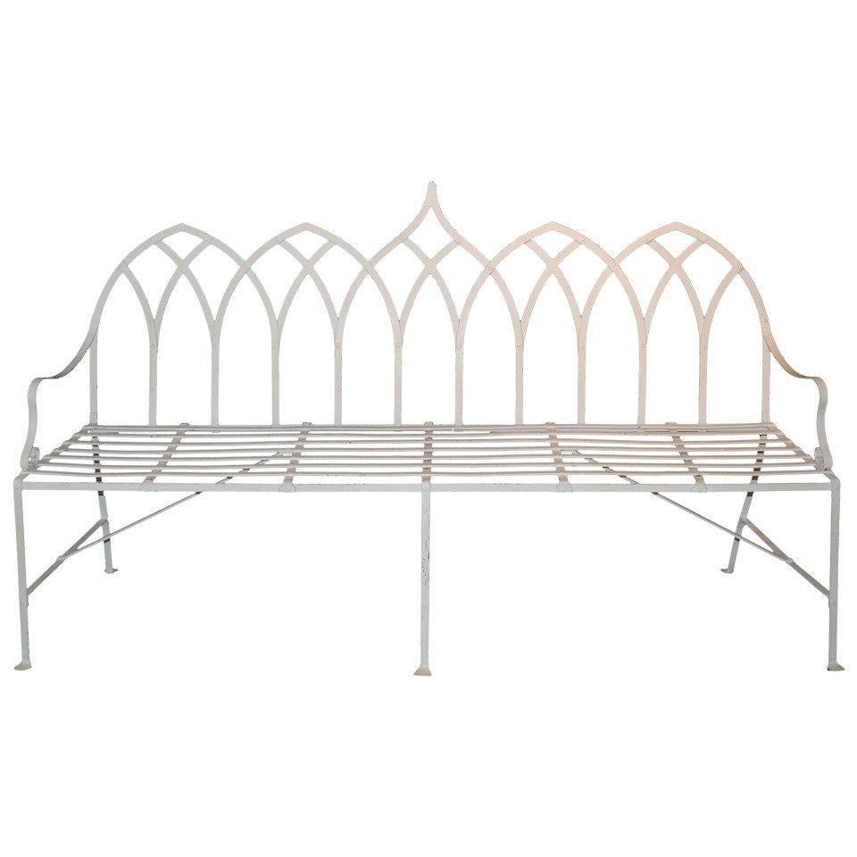 Gothic Iron Indoor or Outdoor Long Bench
