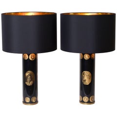 Piero Fornasetti ‘Cameo’ Table Lamps