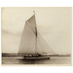 Yacht Wayward, Early Silver Gelatin Photographic Print by Beken of Cowes