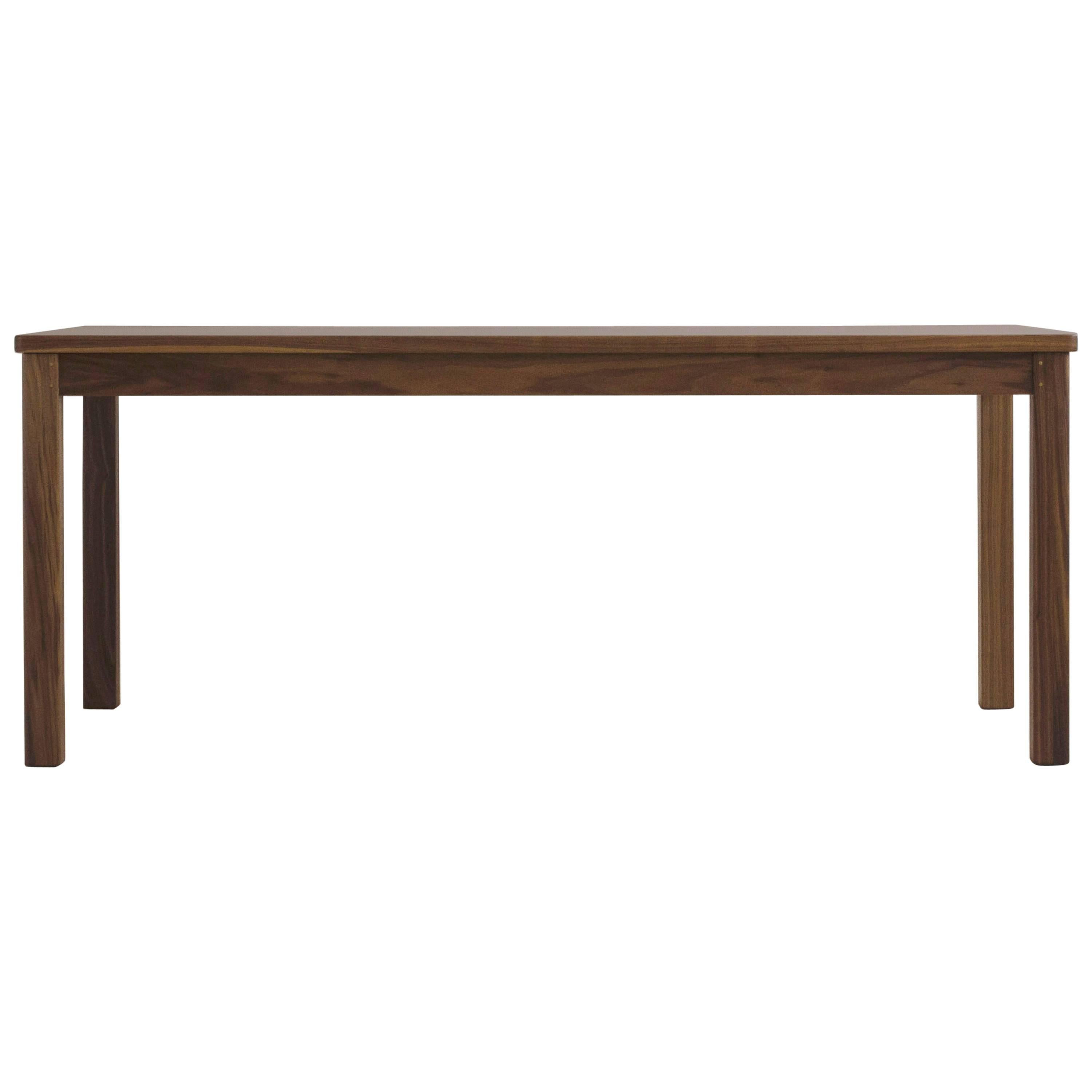 Large "Lore" Dining Table Solid-Wood, Black Walnut, Modern Shaker-Style For Sale