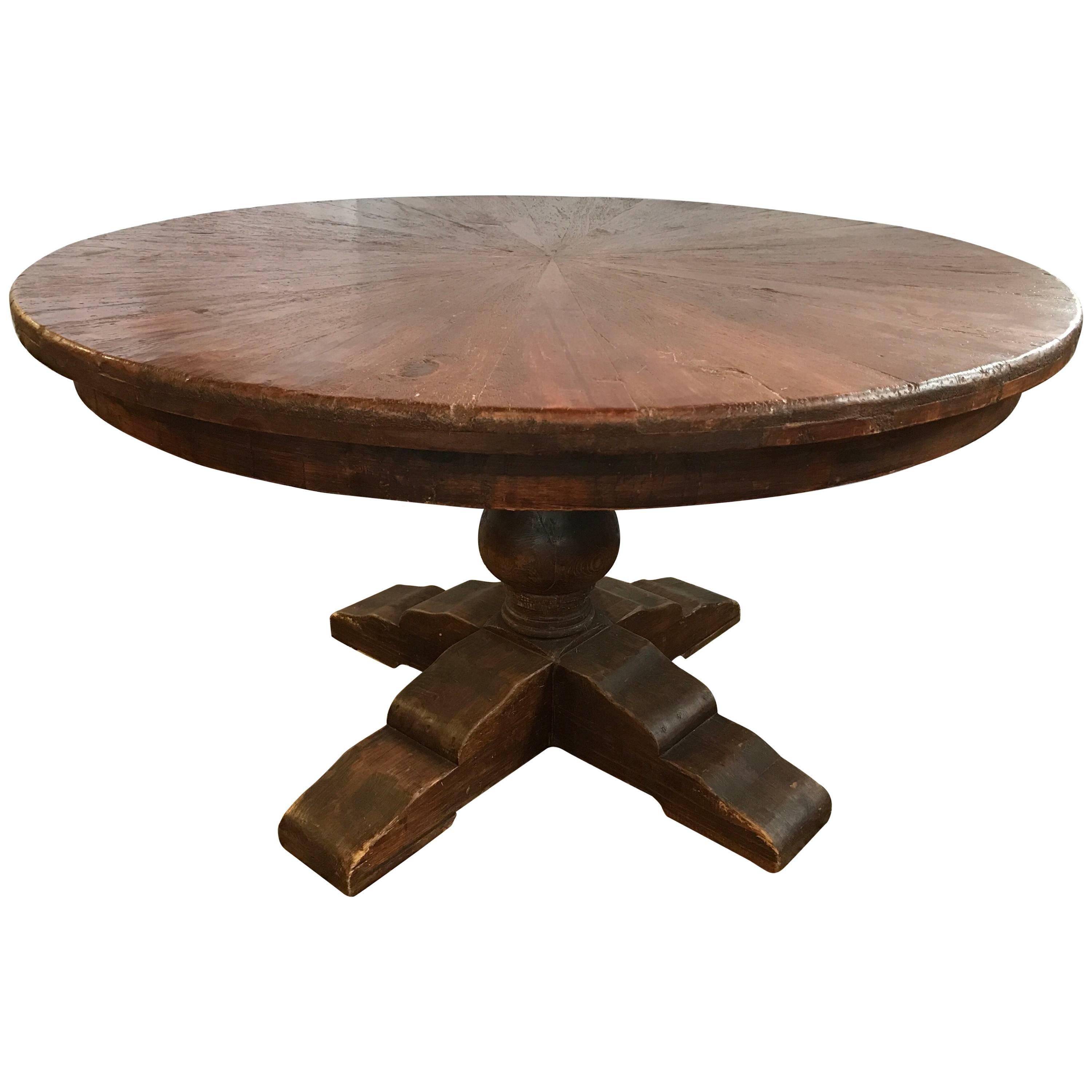 Reclaimed Round Wood Dining Table