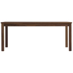 Medium "Lore" Dining Table, Solid-Wood, Black Walnut, Modern Shaker-Style