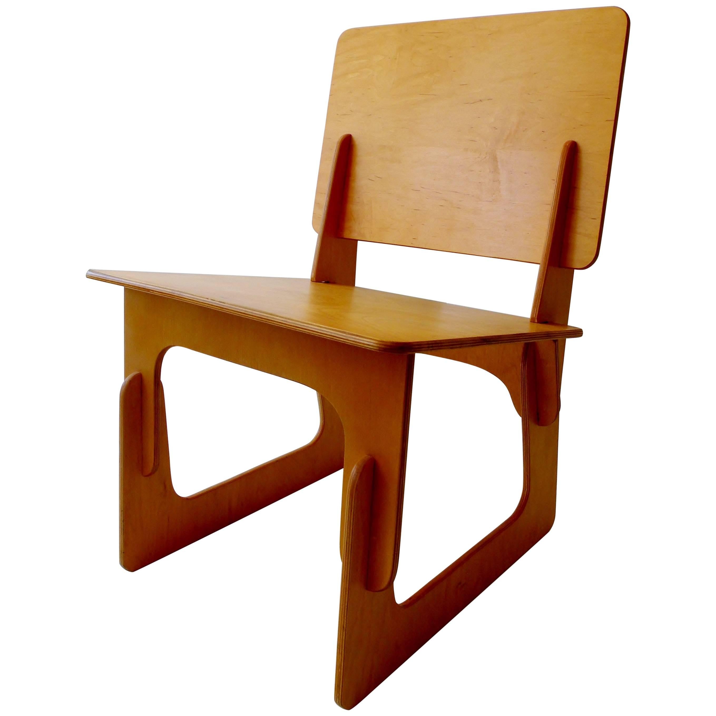Post War Knockdown Furniture Co Plywood Lounge Chair For Sale