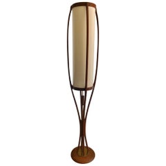 Modeline Sculptural Walnut Mid-Century Modern Floor Lamp