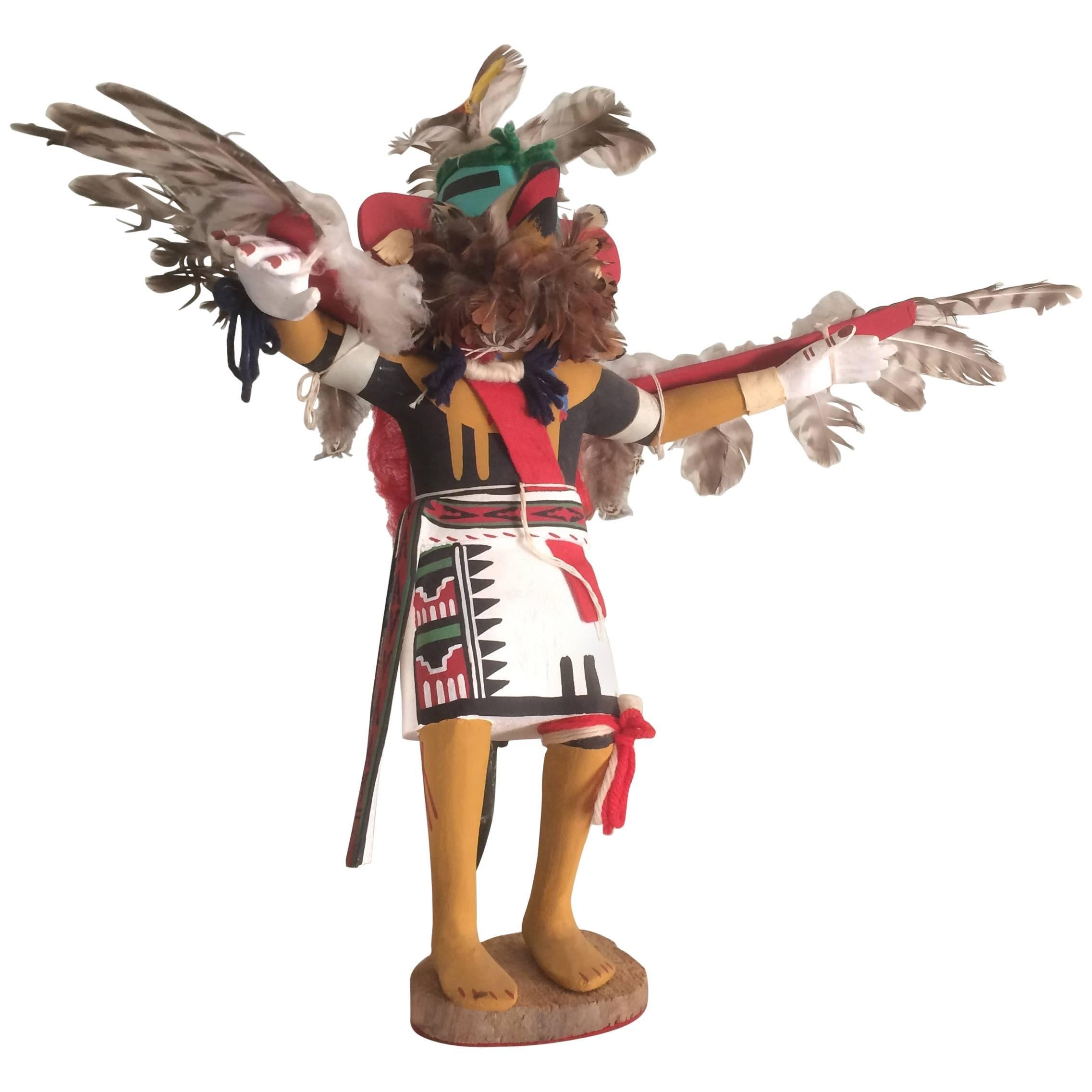 Vintage Hopi Eagle Kachina Katsina Doll by Ron Duwyenie