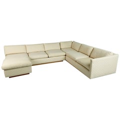 Milo Baughman Sectional Sofa and Ottoman for Thayer Coggin, Signed & Dated 1976