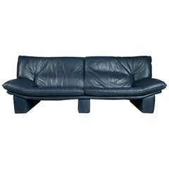 Nicoletti Salotti Italian Leather Post Modern Sofa, circa 1980 *MOVING SALE*