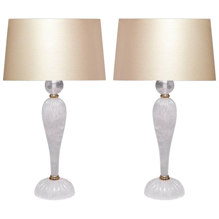 Pair Of Contemporary Rock Crystal Quartz Lamps For At 1stdibs Pair Of Contemporary Rock Crystal Lamps