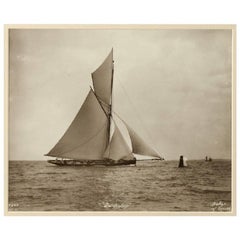 Yacht Quickstep, Early Silver Gelatin Photographic Print by Beken of Cowes
