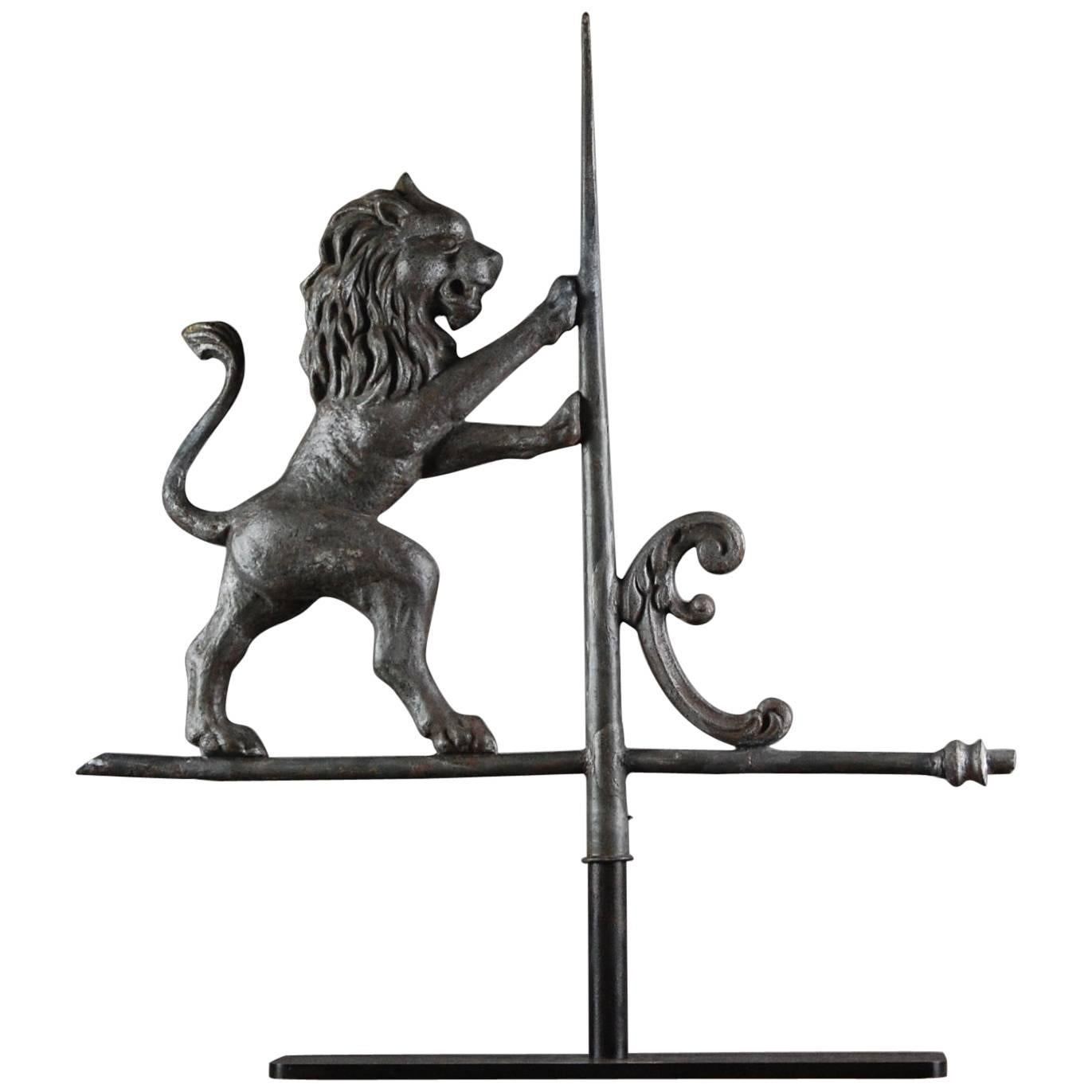 Late 19th Century Full Bodied Lion Weathervane