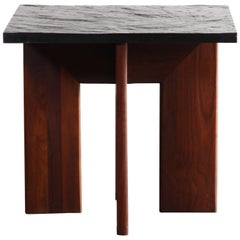 Adrian Pearsall Slate and Walnut Side/Cocktail Table