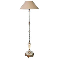 Art Deco Marble and Lucite Floor Lamp