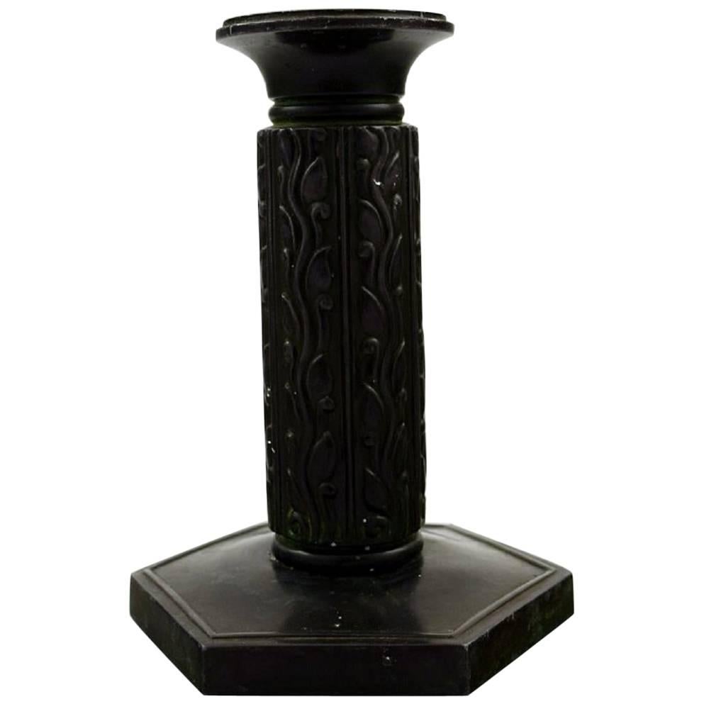 Just Andersen, Candlestick of Patinated Bronze