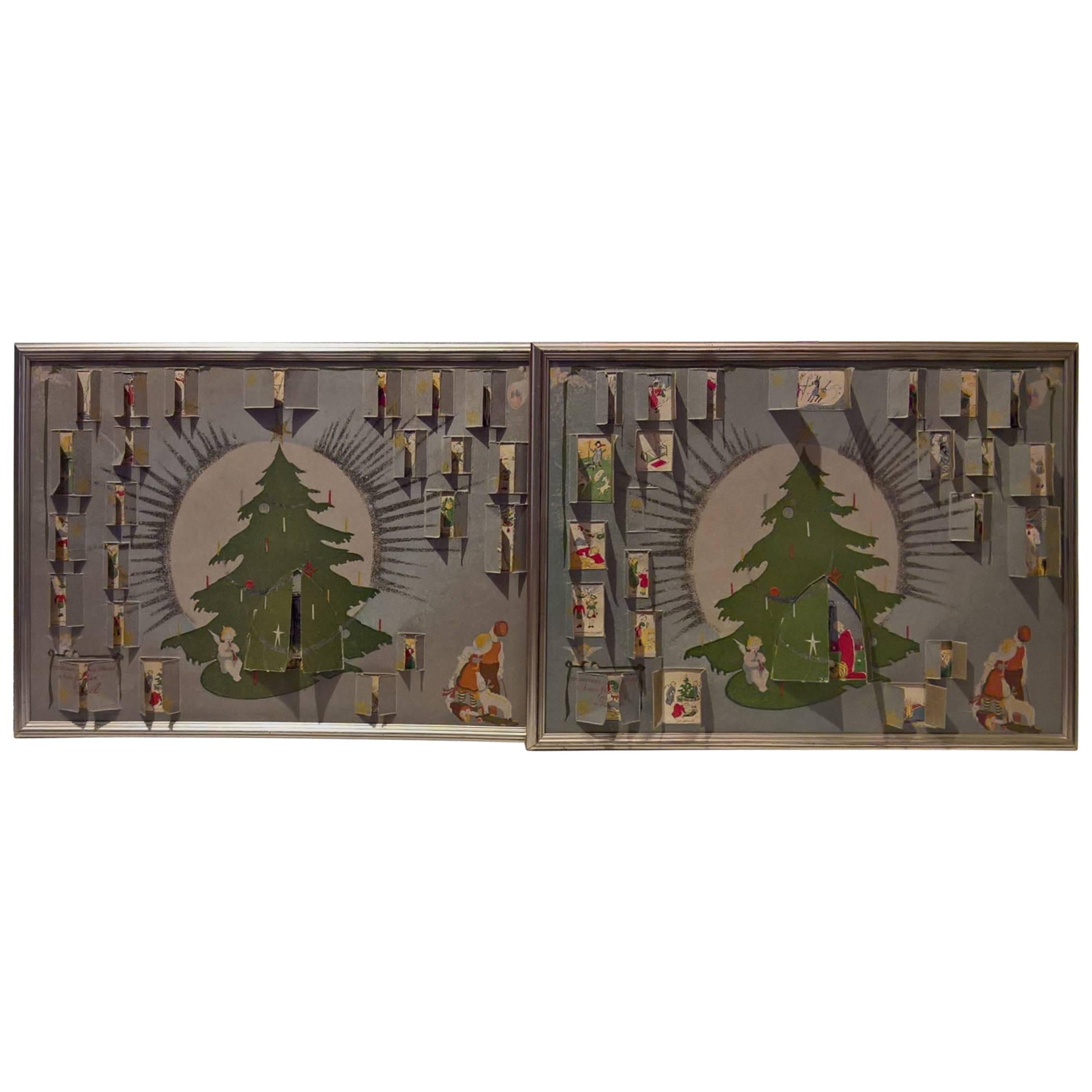 Vintage Christmas Collection of Two Christmas Calendars
