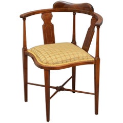 Edwardian Mahogany Corner Chair