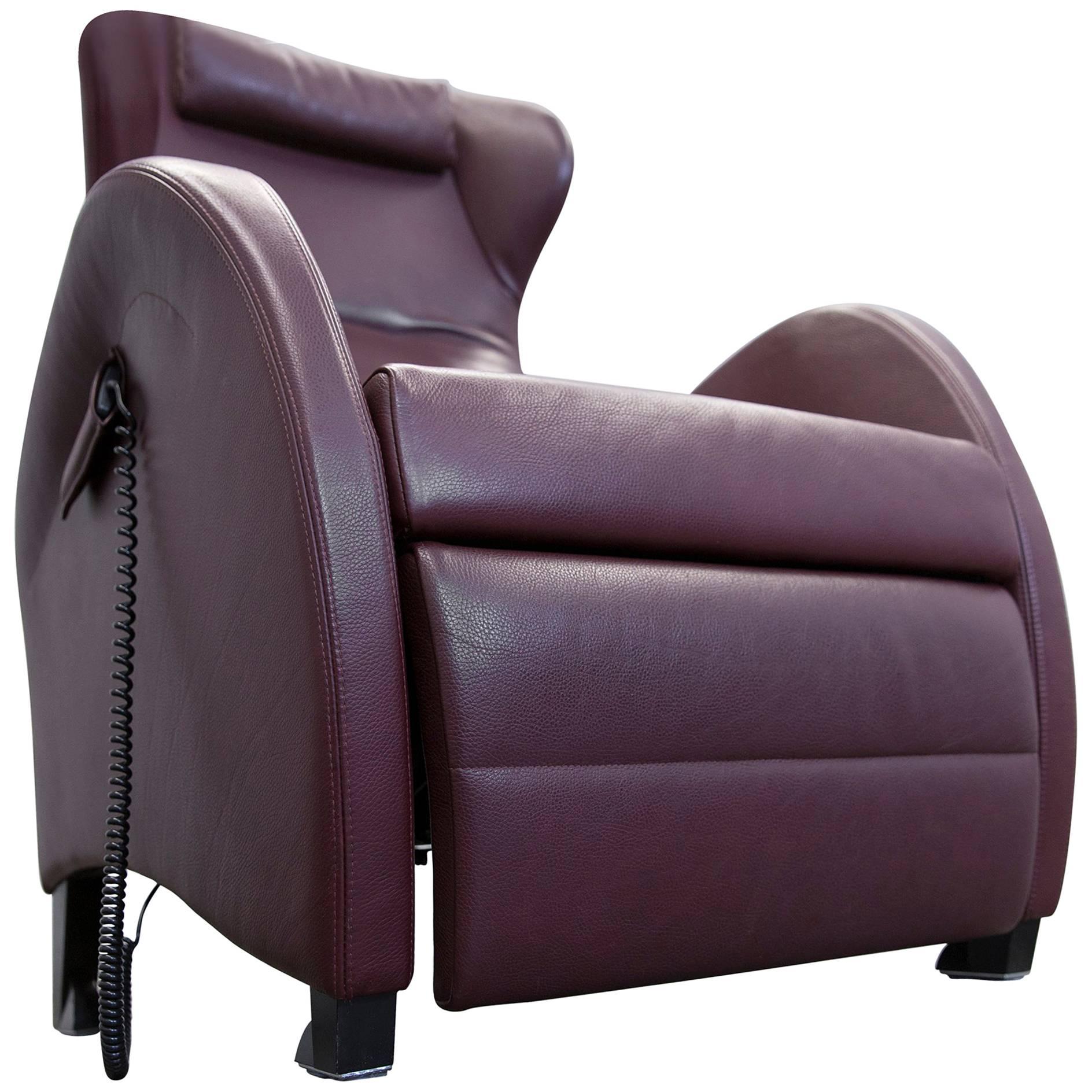 Wittmann Leather Chair Wine Red One Seat Relax