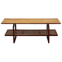 Vintage Teak and Rattan Coffee Table from G-Plan, 1970s