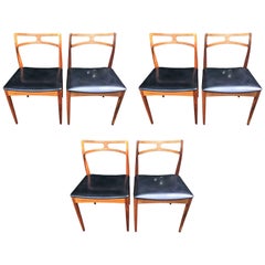 Ten Danish Rosewood Dining Chairs by Johannes Andersen for Christian Linnebergs