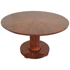 Biedermeier Center Hall Table in Walnut High Polish Lacquer