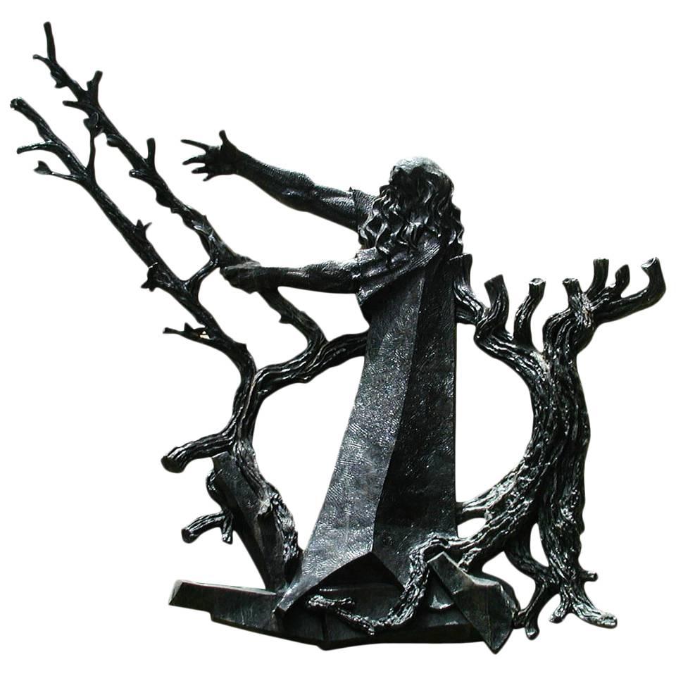 Bronzeskulptur Moses Teilung des Roten Meeres NJ Synagoge  im Angebot