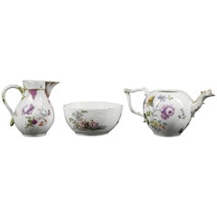 Mid-18th Century Meissen Porcelain Three-Piece Set