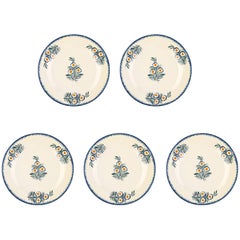 Vintage Set of Five Henriot Quimper Plates
