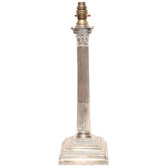 English Sterling Lamp Base from Mappin & Webb, London