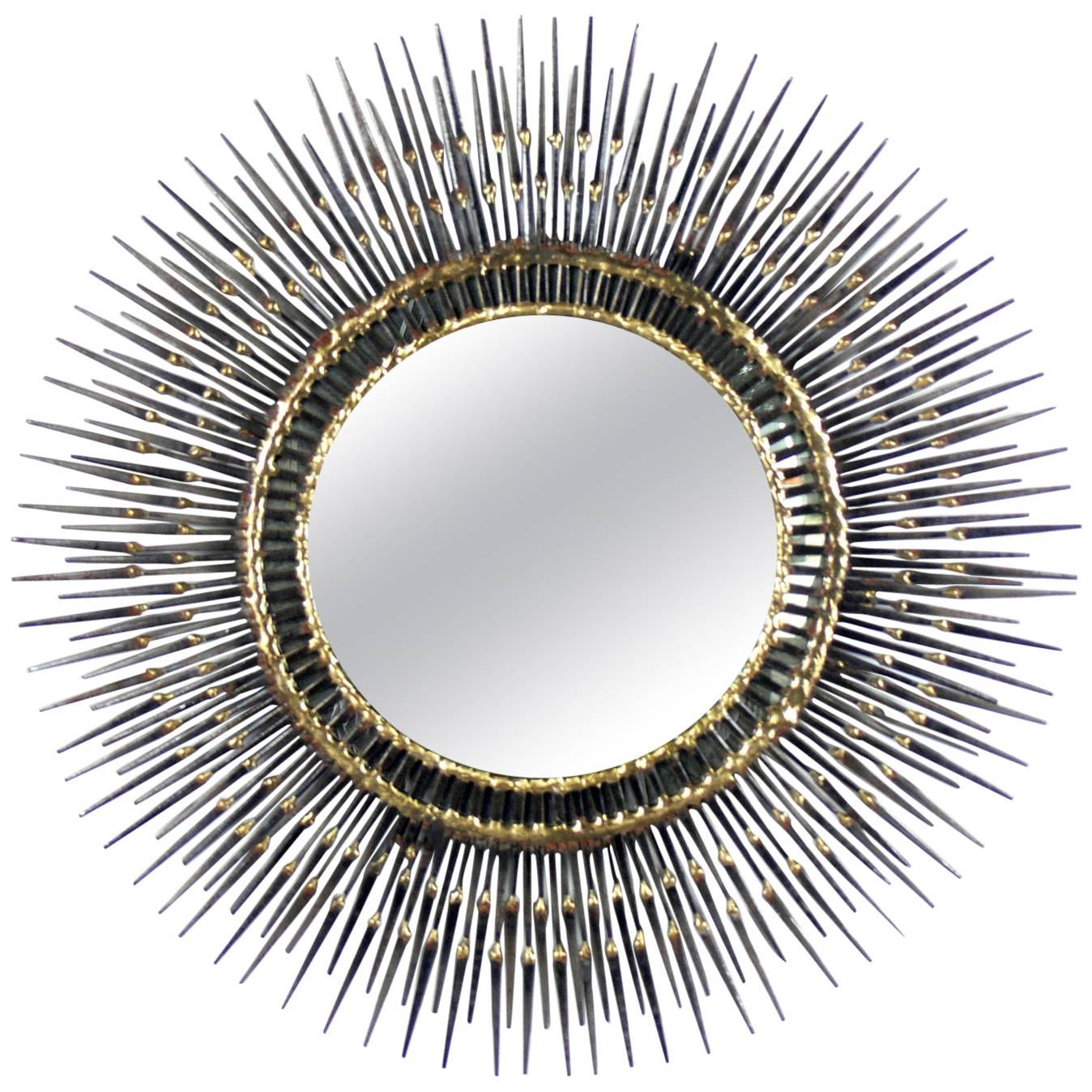 Sculptural Sunburst Nail Mirror