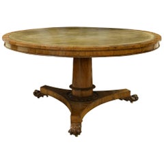 Circular Tilt-Top Rosewood Library Table