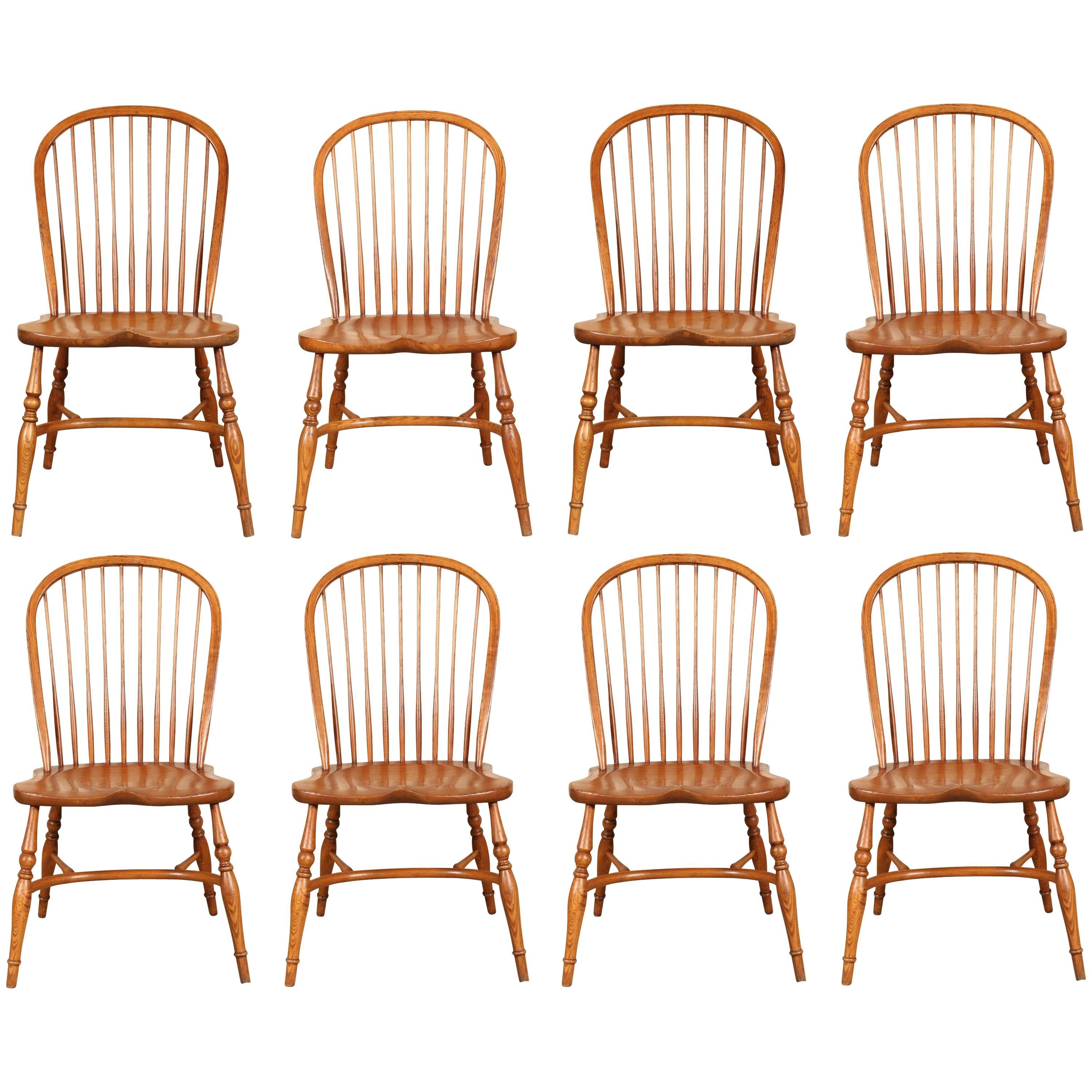 Set of Eight Windsor Side Chairs