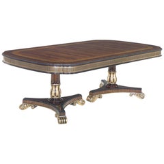 Table à manger de style Regency en acajou:: par E.J. Victor