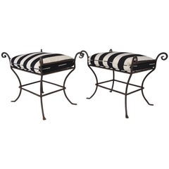 Pair of Italian Iron Benches