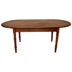 19th Century Oval Top Farm Table