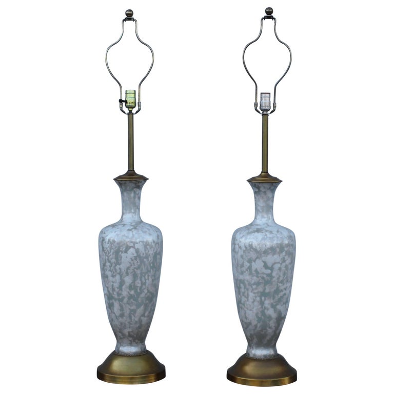 1950s Tall Glass and Gold Leaf Table Lamps For Sale at 1stDibs how old is mrbro