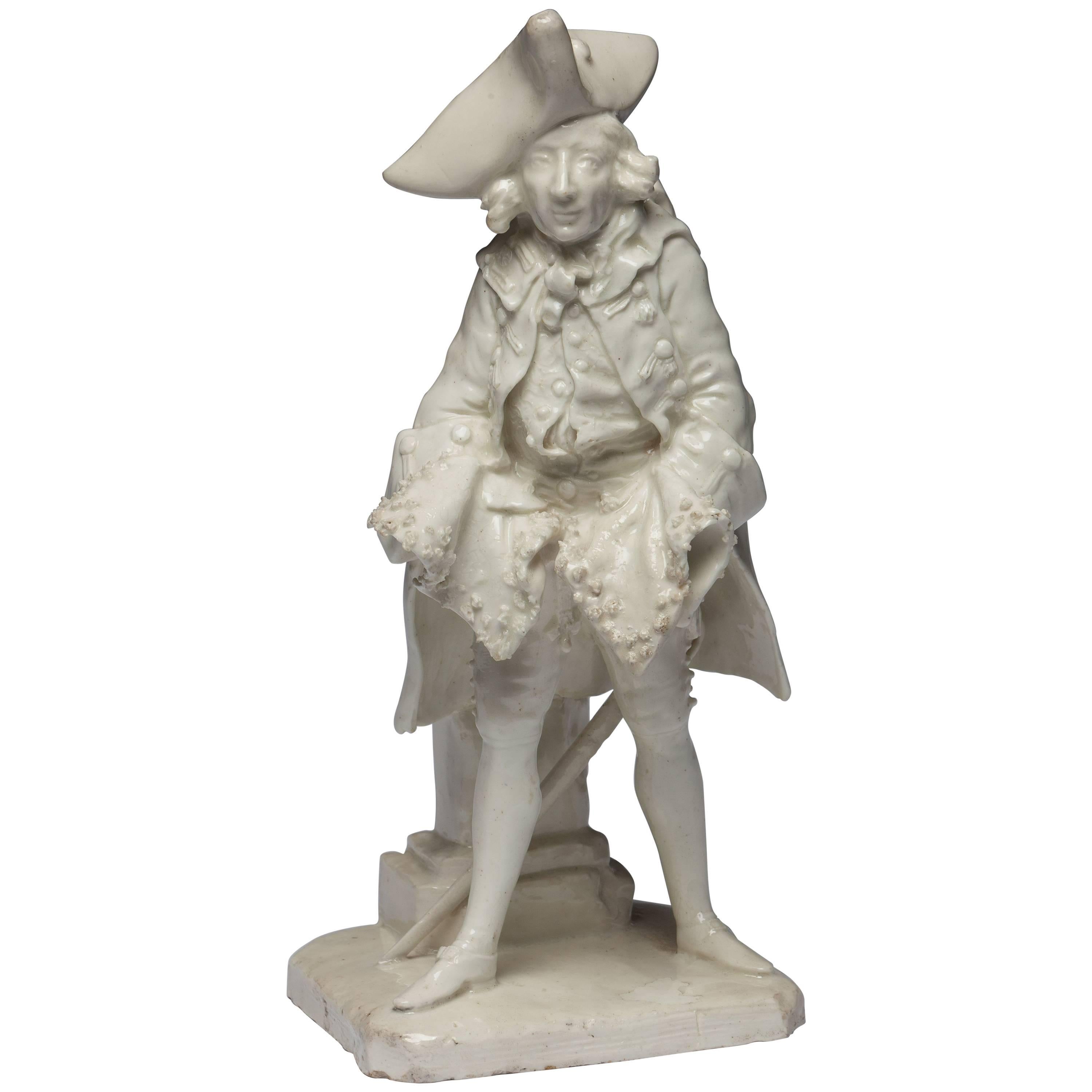 Henry Woodward Figure. Bow Porcelain C1749