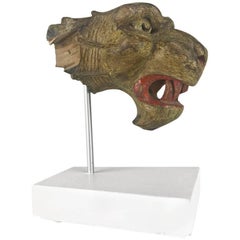 Expressive Fragment of a Dragon Head from the Middle Ages