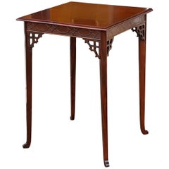 Edwardian Mahogany Square Side Lamp Table