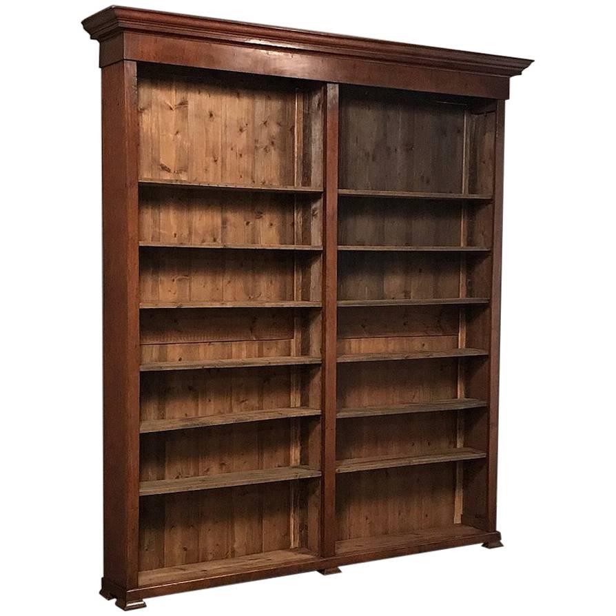 Grand 19th Century French Louis Philippe Period Open Bookcase