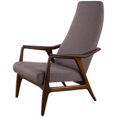 Midcentury Teak Easy Chair / Fauteuil, Reupholstered